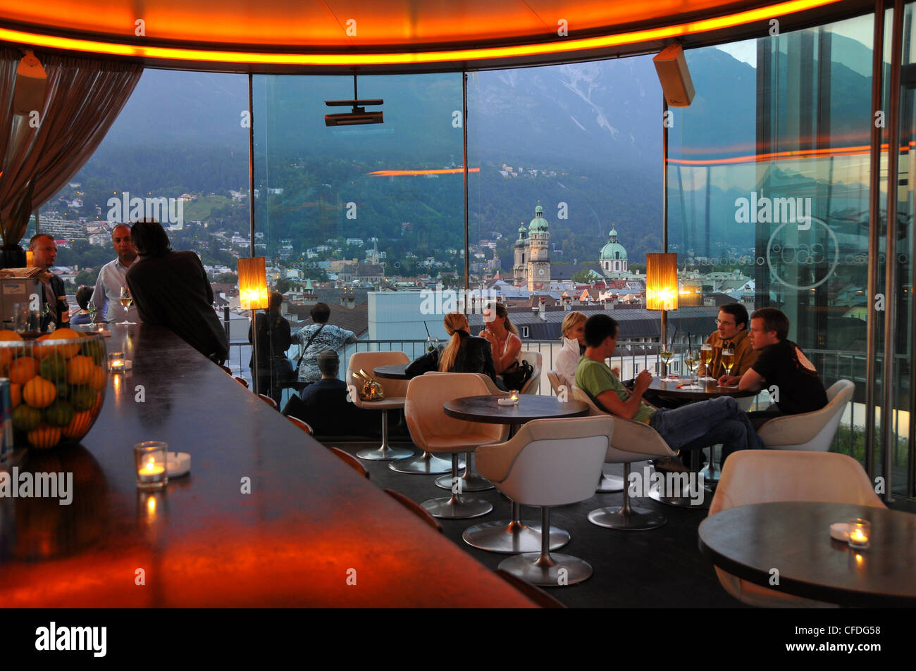 Bar 360grad in the Cityhall Galeries, Innsbruck, Tyrol, Austria, Europe Stock Photo