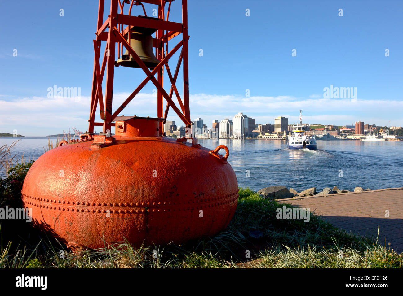Buoy and Halifax Harbour from Alderney Landing, Dartmouth, Nova Scotia