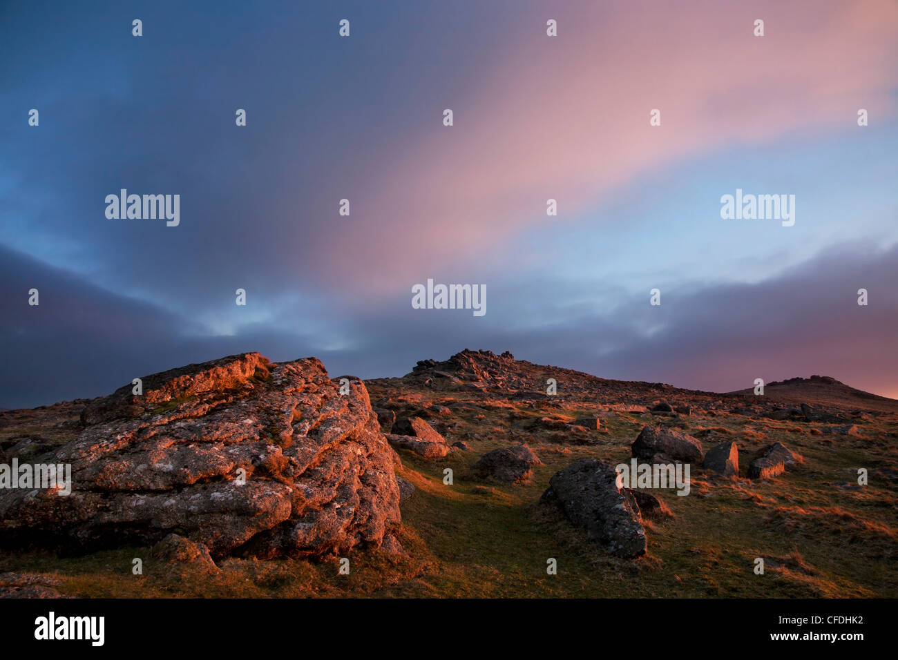 Belstone Tor from Belstone Common Stock Photo