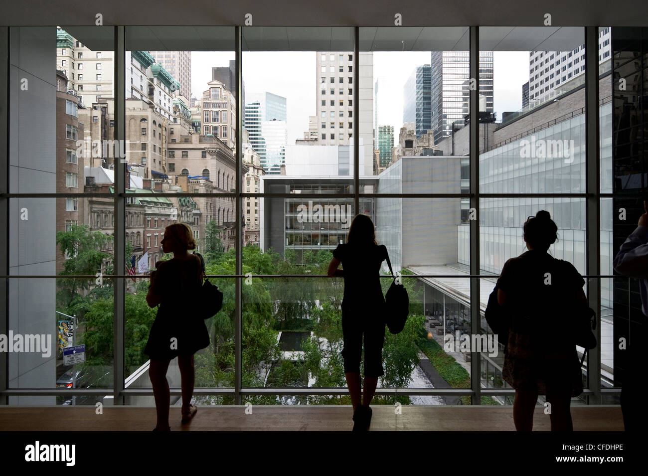 Visitors in the Museum of Modern Art, Manhattan, New York City, New York, USA Stock Photo