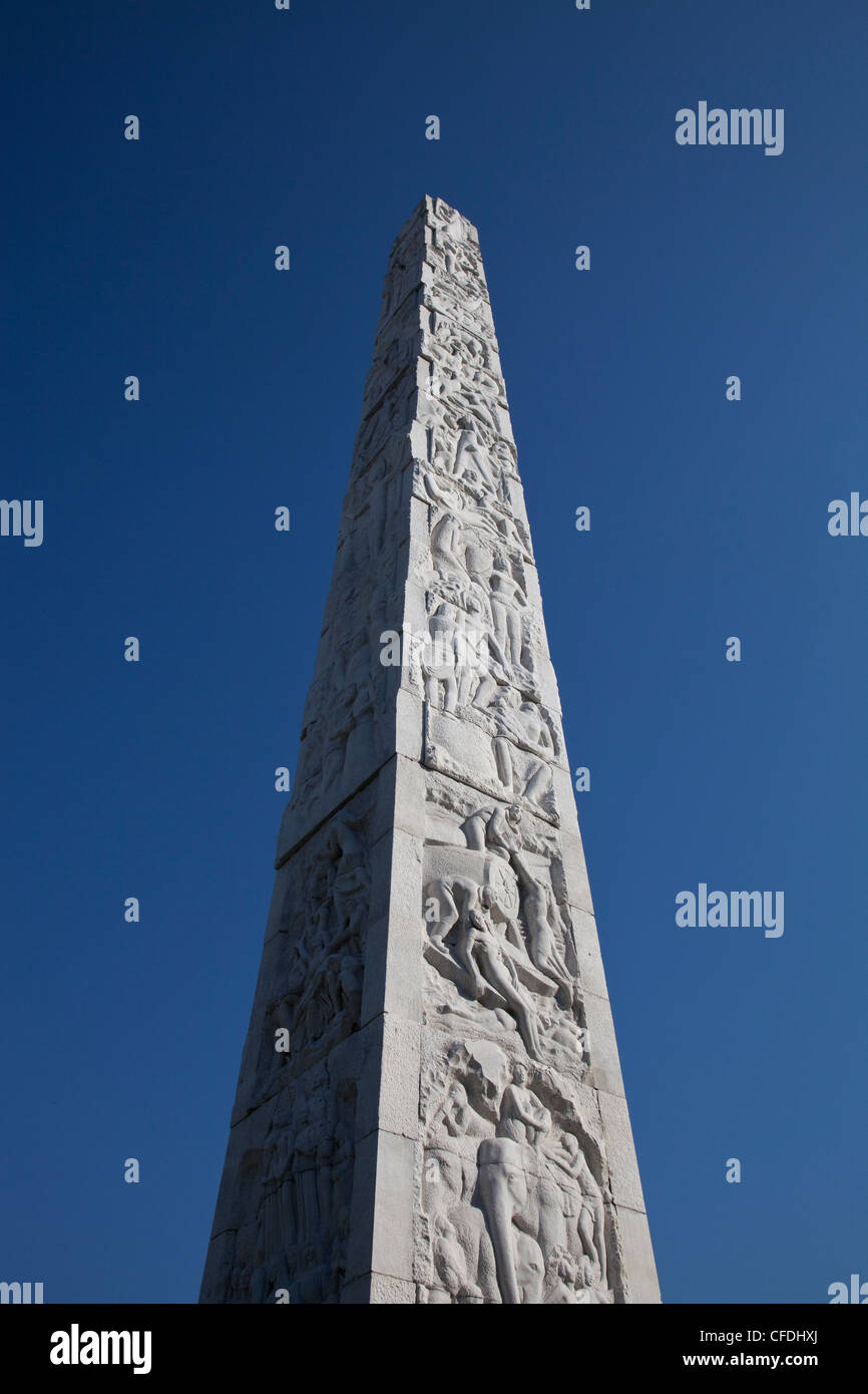 Marconi obelisk, Guglielmo Marconi Square, EUR district, Rome, Lazio, Italy, Europe Stock Photo