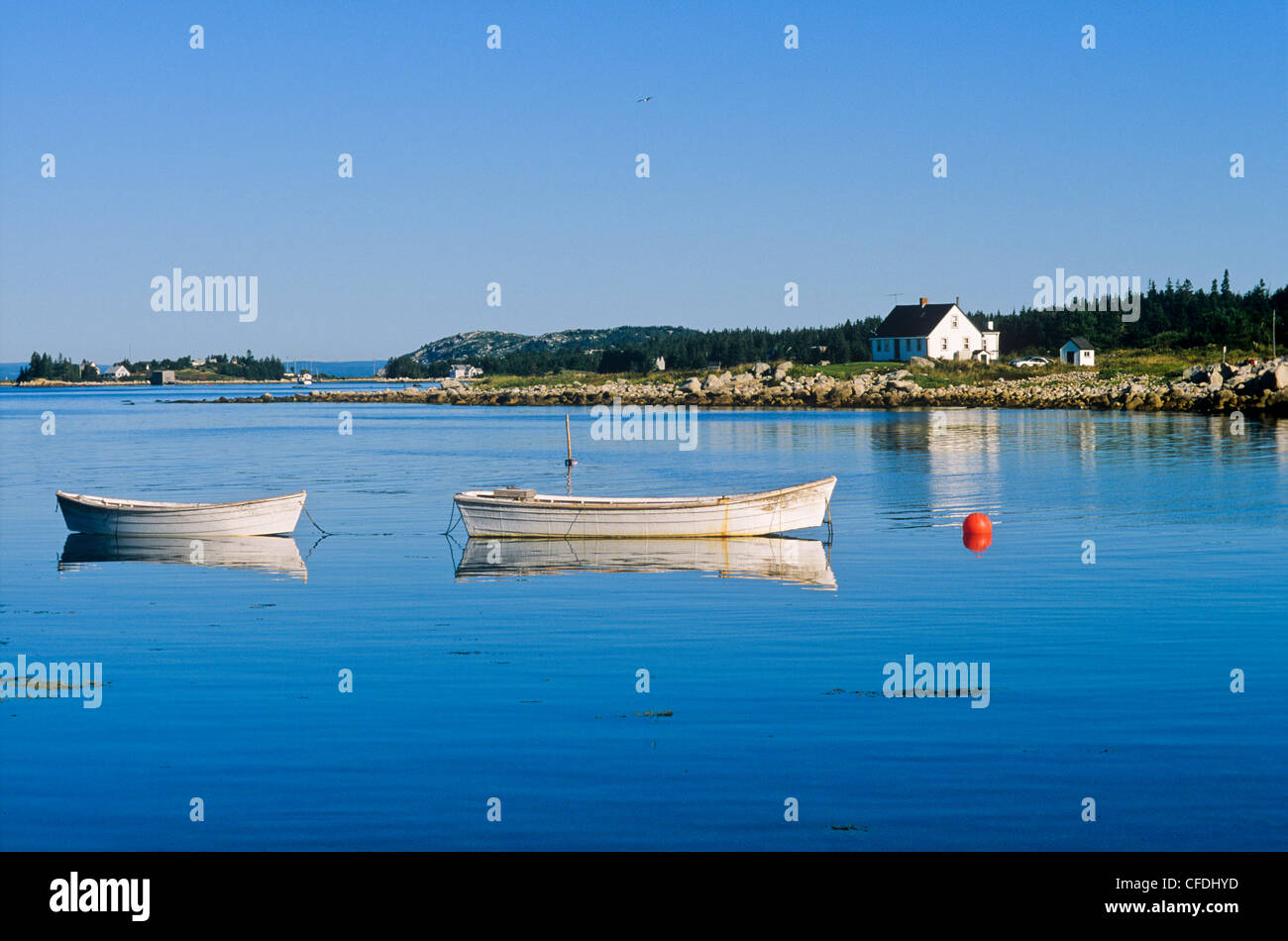 Wooden boats, St. Margaret's Bay, Nova Scotia, Canada Stock Photo