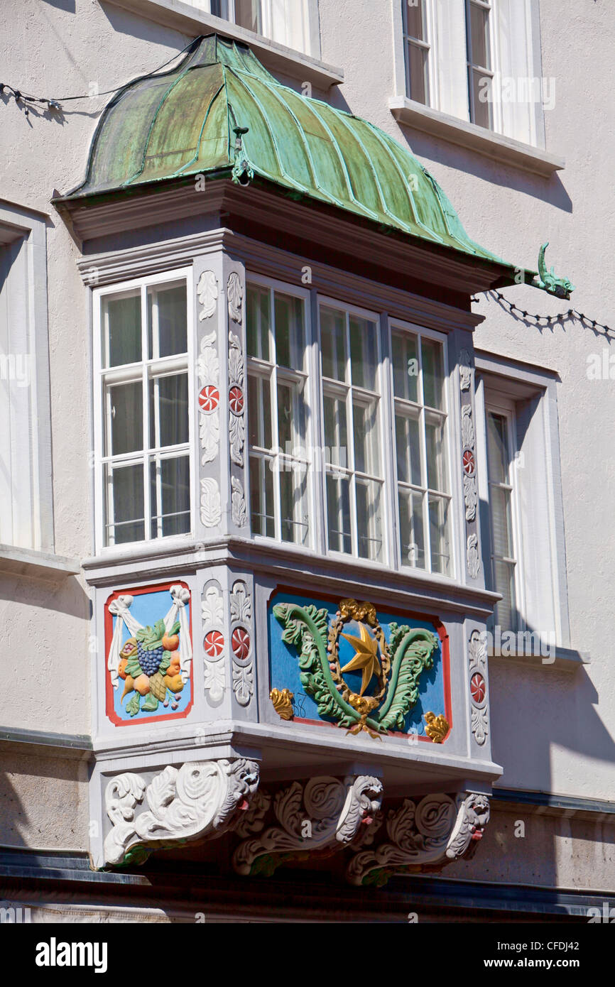 Oriel window, Old Town, St. Gallen, Switzerland, Europe Stock Photo