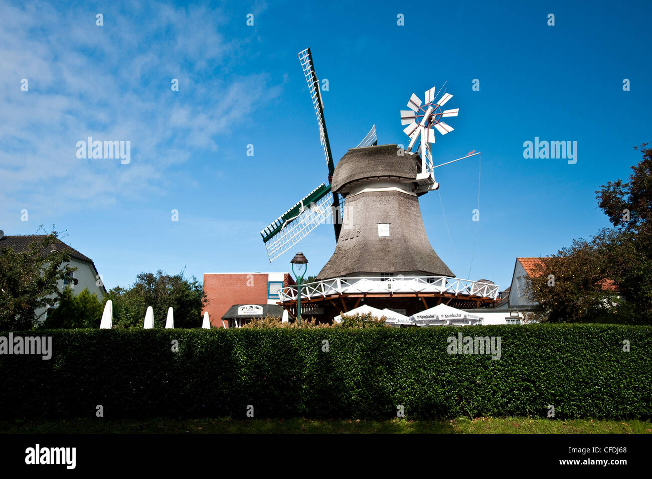 Windmill, Norderney, East Frisian Islands, Lower Saxony, Germany Stock Photo