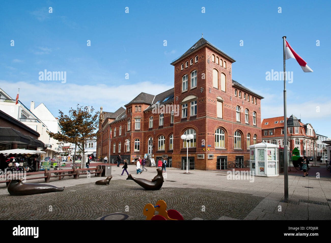 Former post office, Norderney, East Frisian Islands, Lower Saxony, Germany Stock Photo
