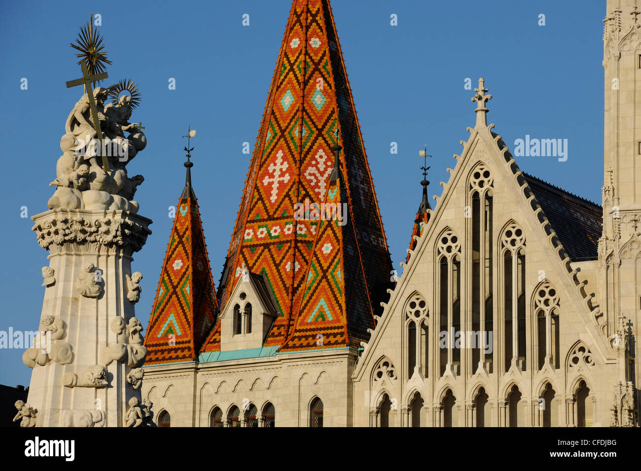 Matthias Church in the sunlight, Budapest, Hungary, Europe Stock Photo