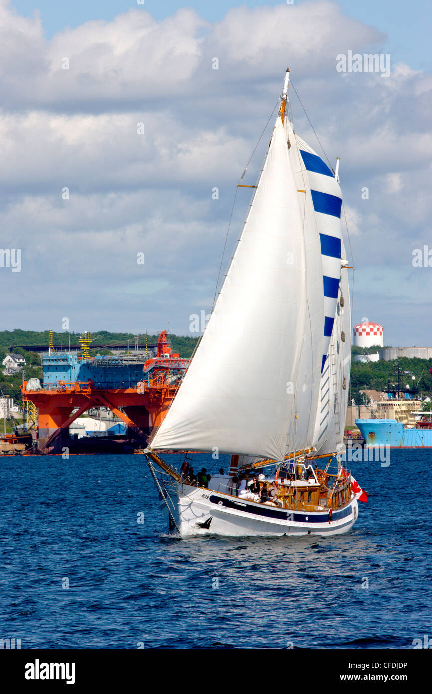 Sailing ship Mar, Halifax Harbour, Nova Scotia, Canada Stock Photo