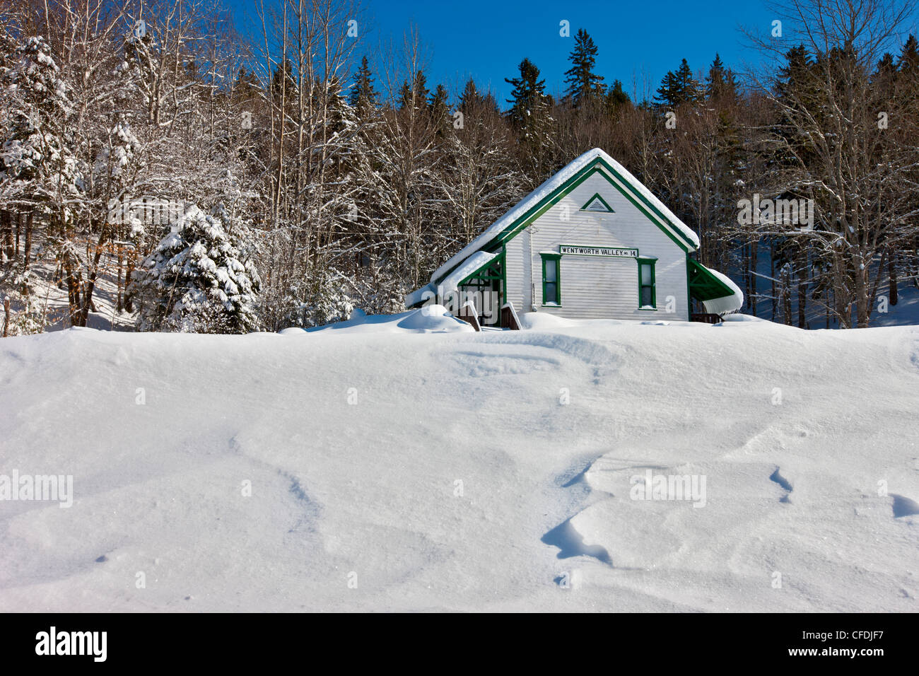 Wentworth Valley community Center covered in snow, Wentworth Valley