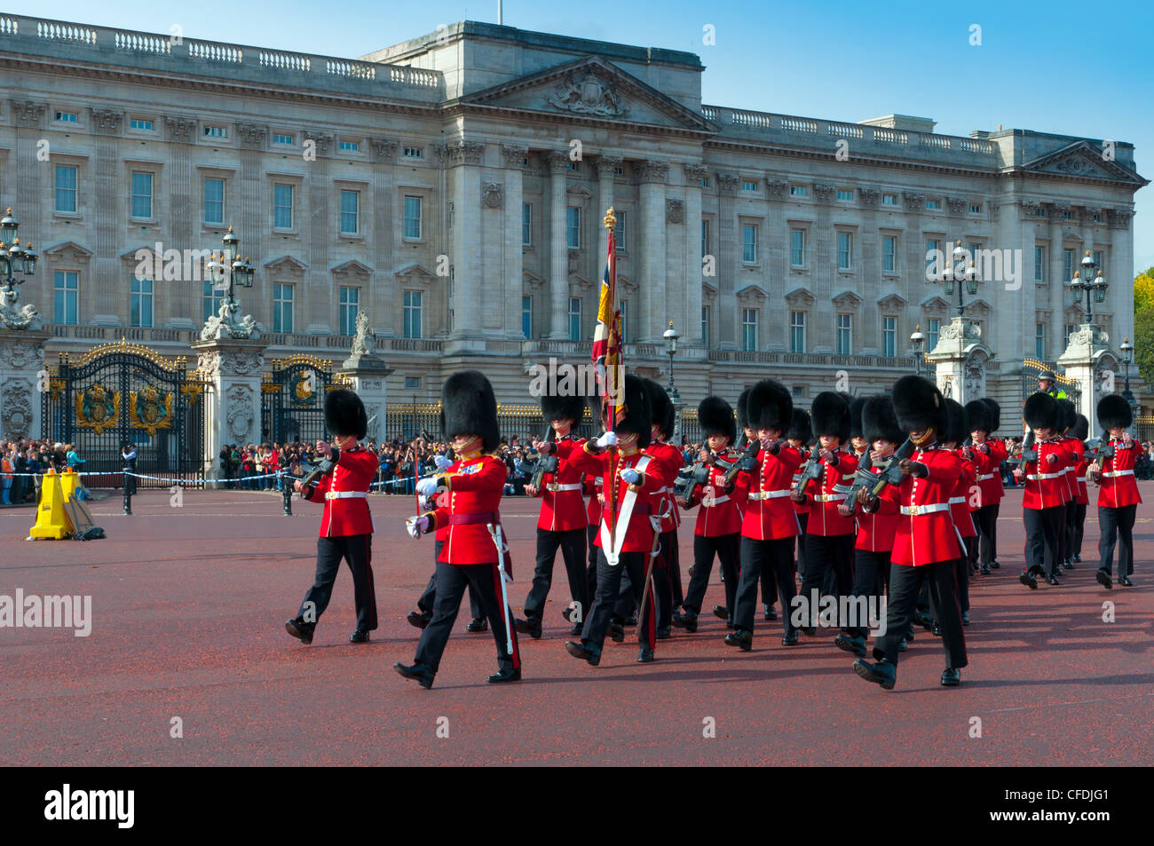 Changing of the Guard, Buckingham Palace, London, England, United Kingdom, Europe Stock Photo