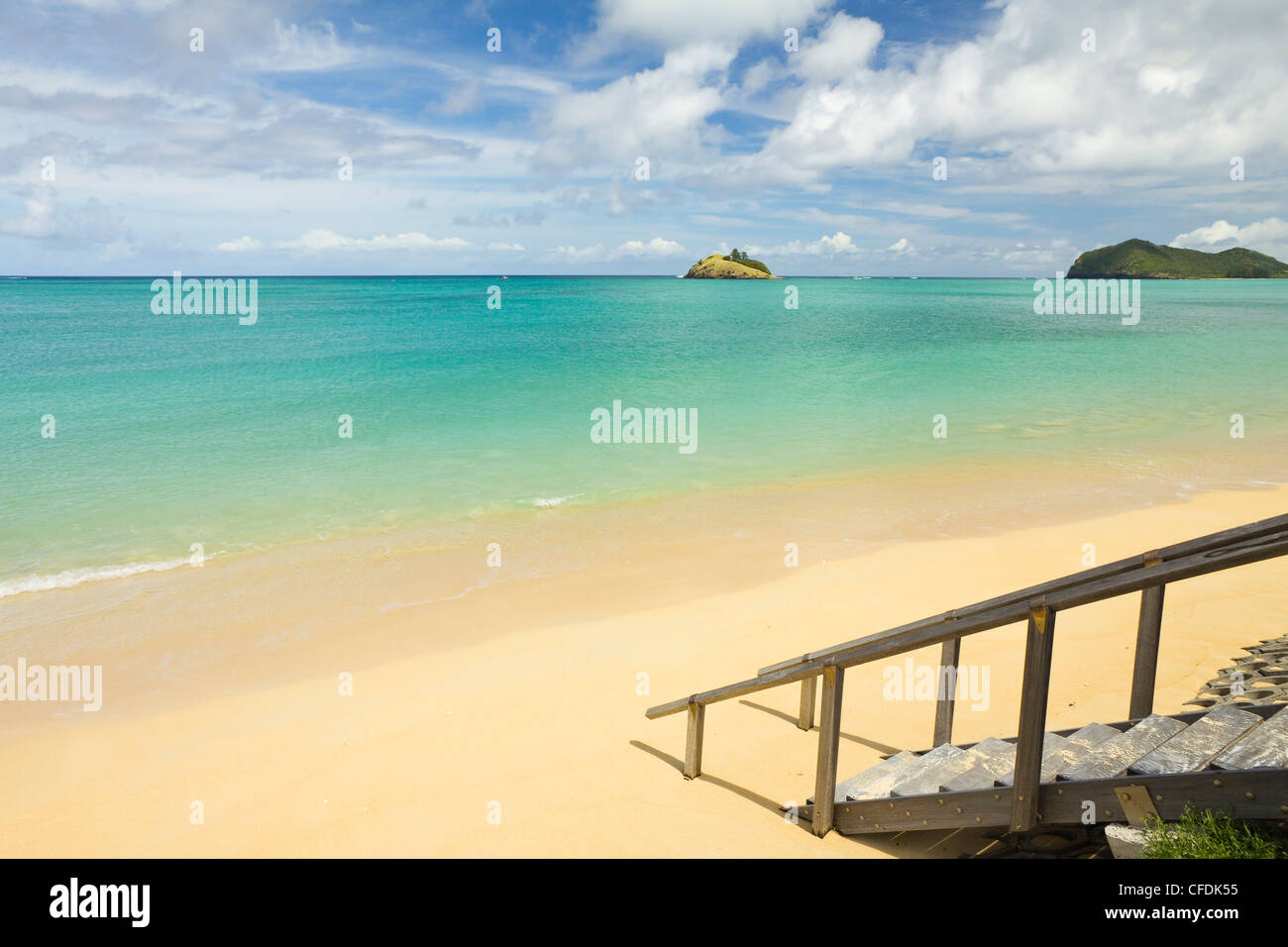 The lagoon with the world's most southerly coral reef, the Tasman Sea, Lord Howe Island, New South Wales, Australia Stock Photo