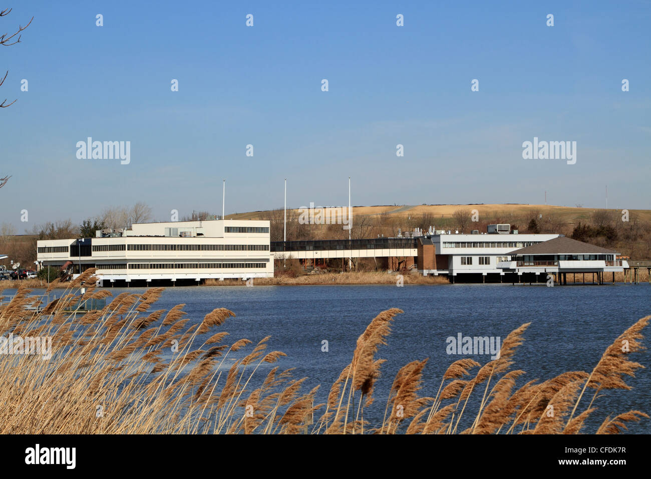 The buildings housing the New Jersey Meadowlands Commission and the