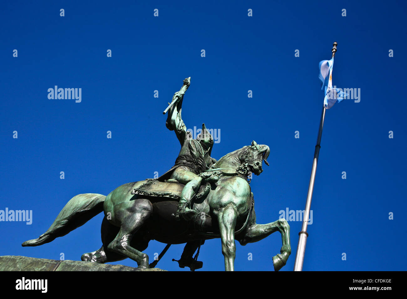 Scenes from Buenos aires argentina. General San Martin statue, San Martin Park, Buenos Aires. Stock Photo