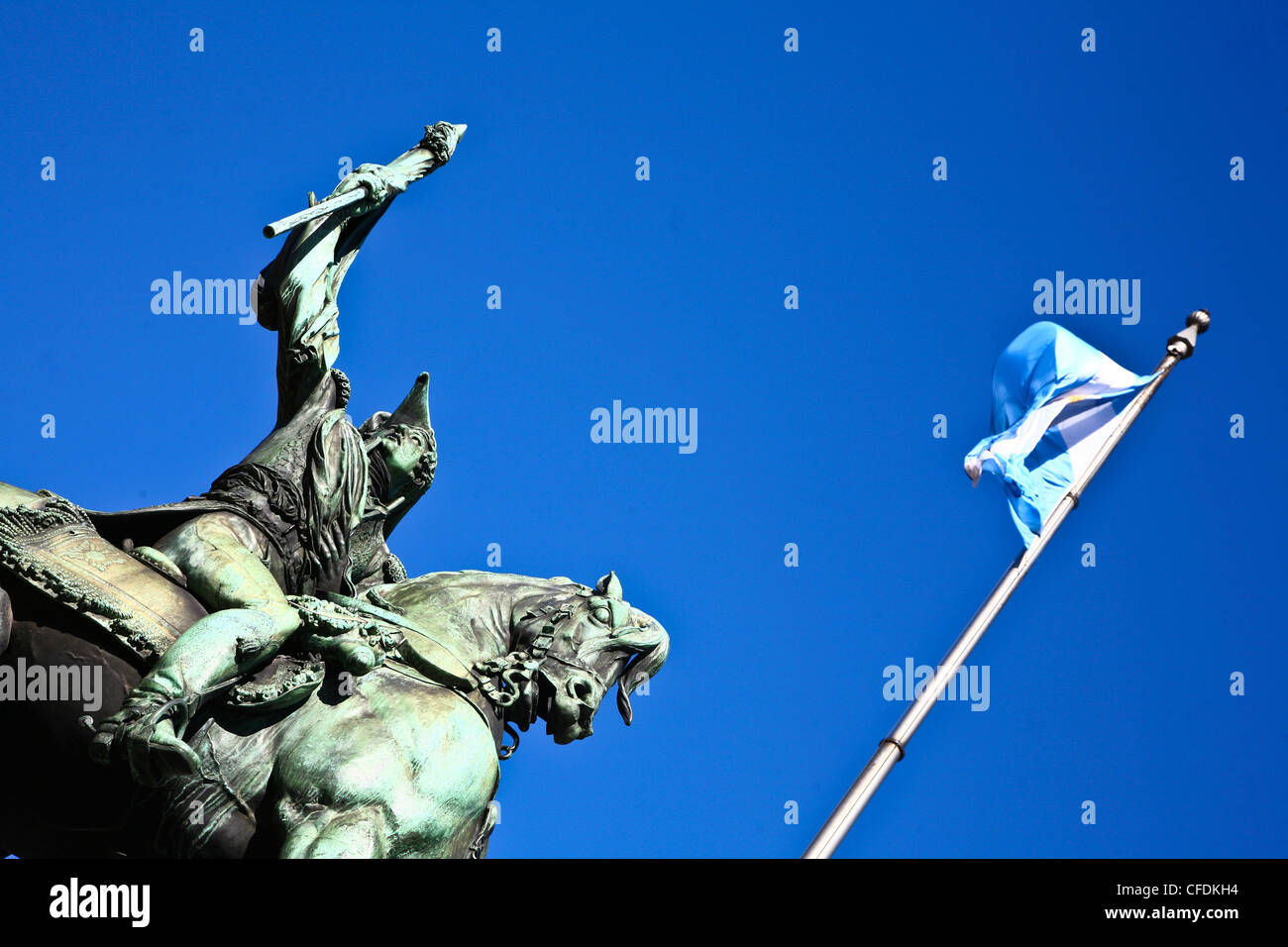 Scenes from Buenos aires argentina. General San Martin statue, San Martin Park, Buenos Aires. Stock Photo