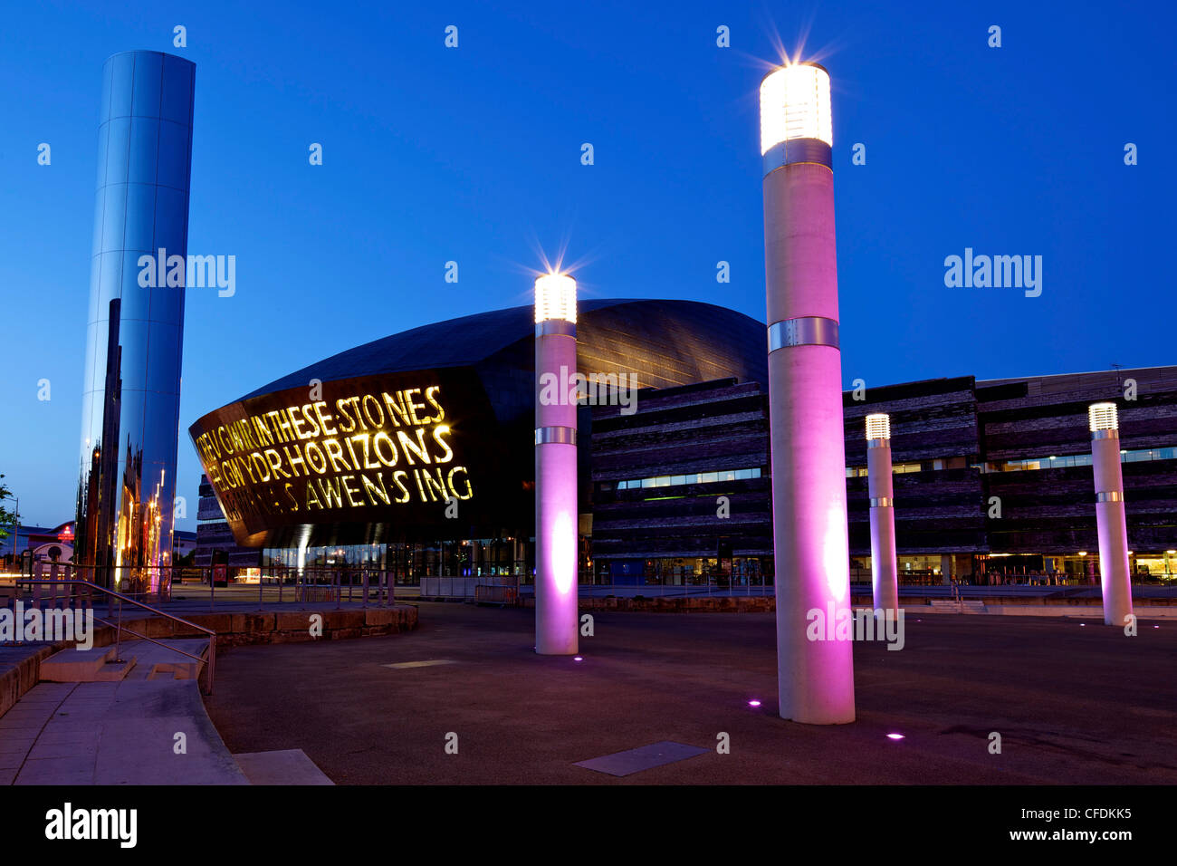 Wales Millennium Centre, Bute Place, Cardiff Bay, Cardiff, South Glamorgan, South Wales, Wales, United Kingdom, Europe Stock Photo