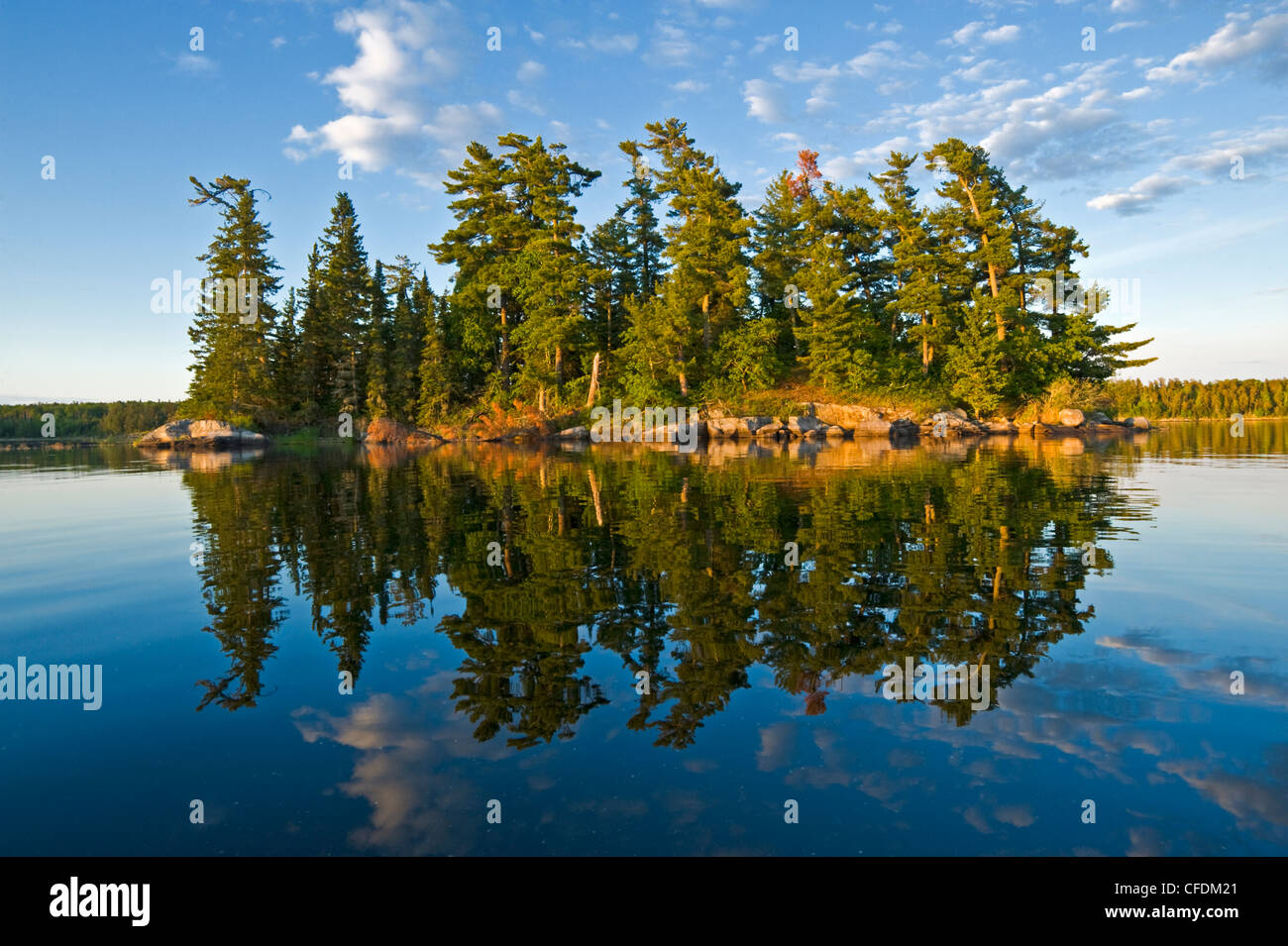 Island on Lake of the Woods, Northwestern Ontario, Canada Stock Photo