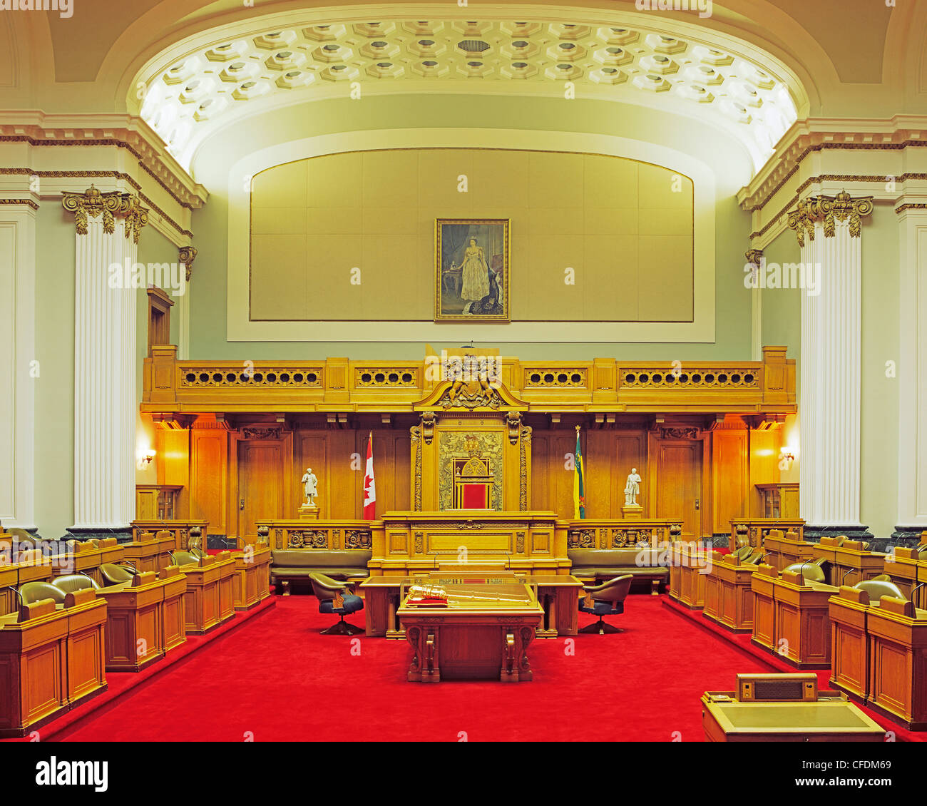 Legislative chambers, Saskatchewan Legislative Building, Regina, Saskatchewan, Canada Stock Photo