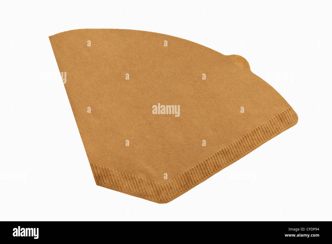 Detailansicht einer braunen Filtertüte | Detail photo of a brown filter paper Stock Photo