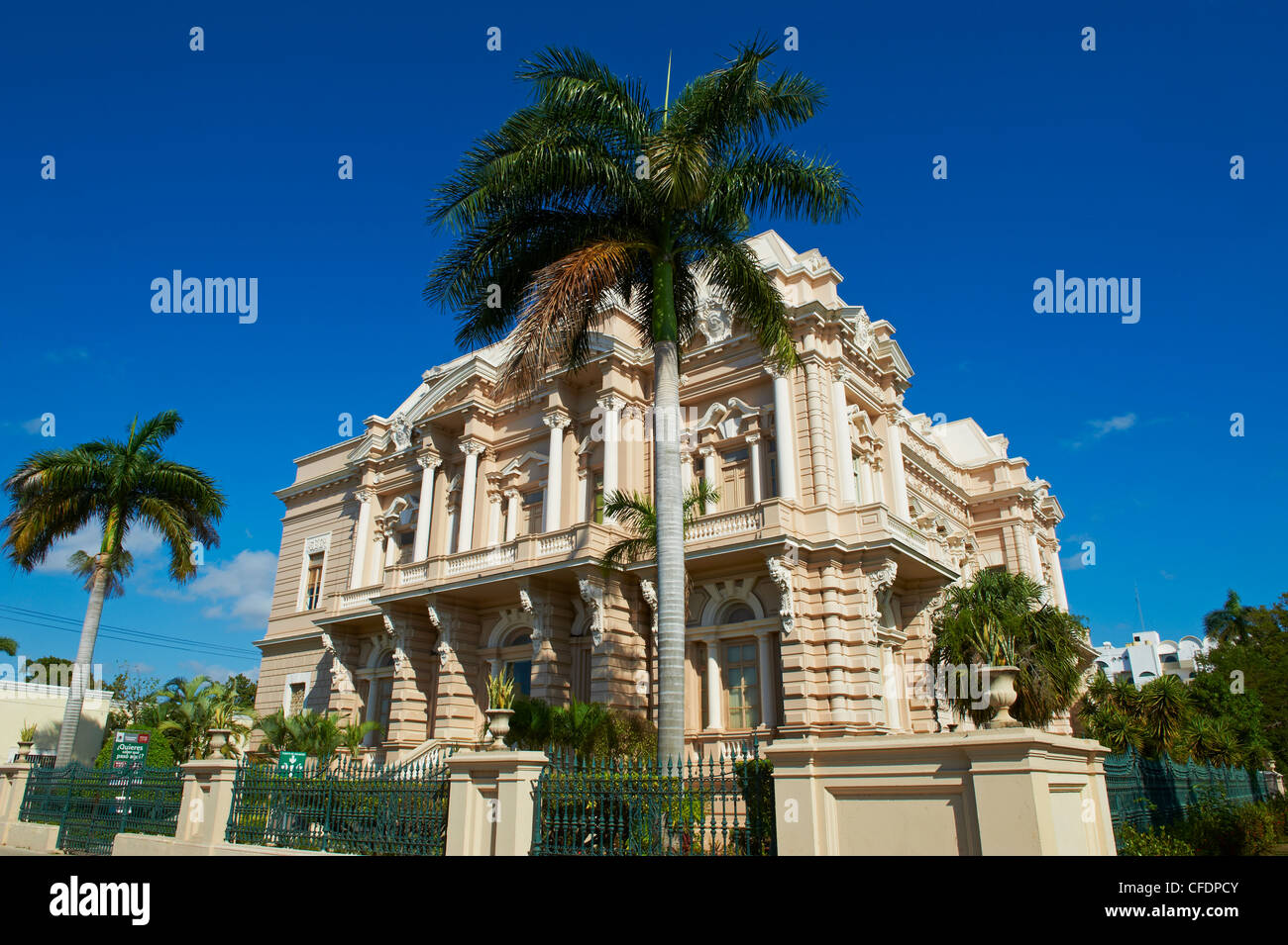 Regional Museum of Anthropology, housed in a 19th century building, Paseo de Montejo, Merida, Yucatan State, Mexico Stock Photo