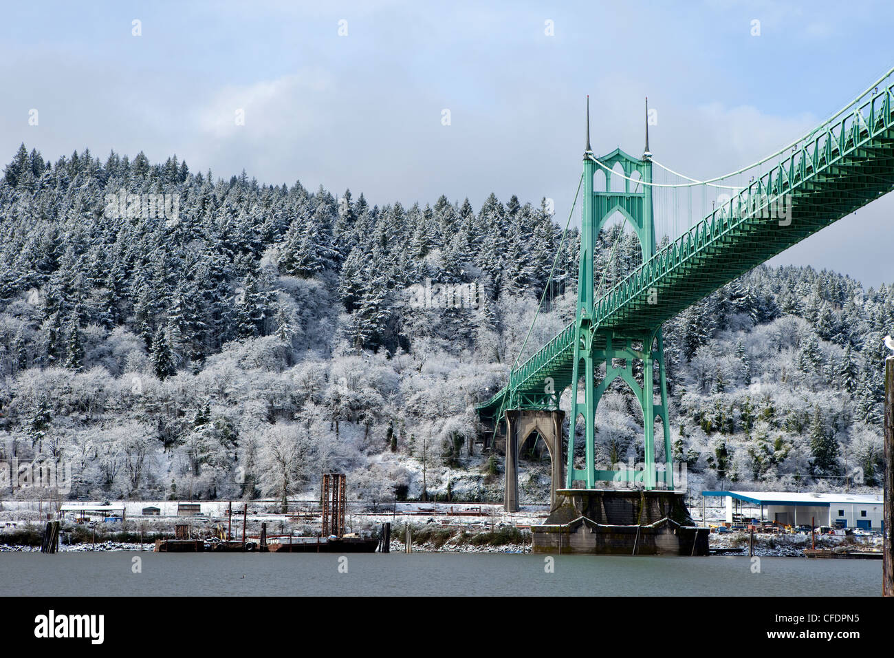 A bridge in Portland Oregon. Stock Photo