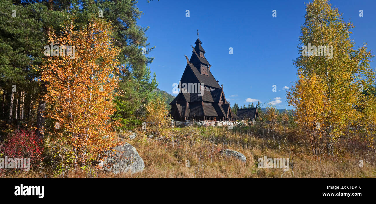 Replica of the Gol stave church, Norwegian Museum of Cultural History, Bygdoy, Norway Stock Photo