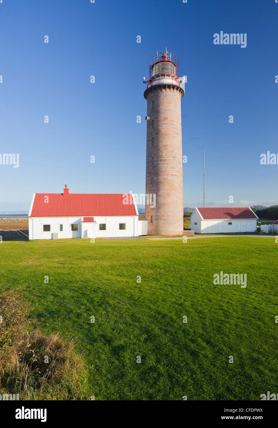 Lighthouse at Lista, Vest-Agder, Norway Stock Photo