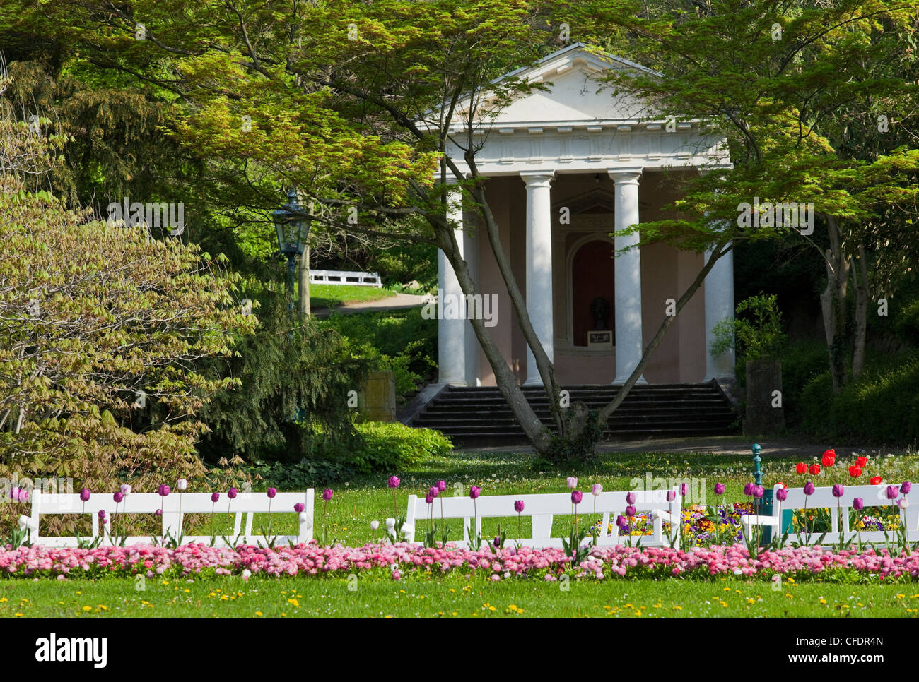 Mozart Temple in the Kurpark, Baden bei Wien, Vienna, Austria Stock Photo