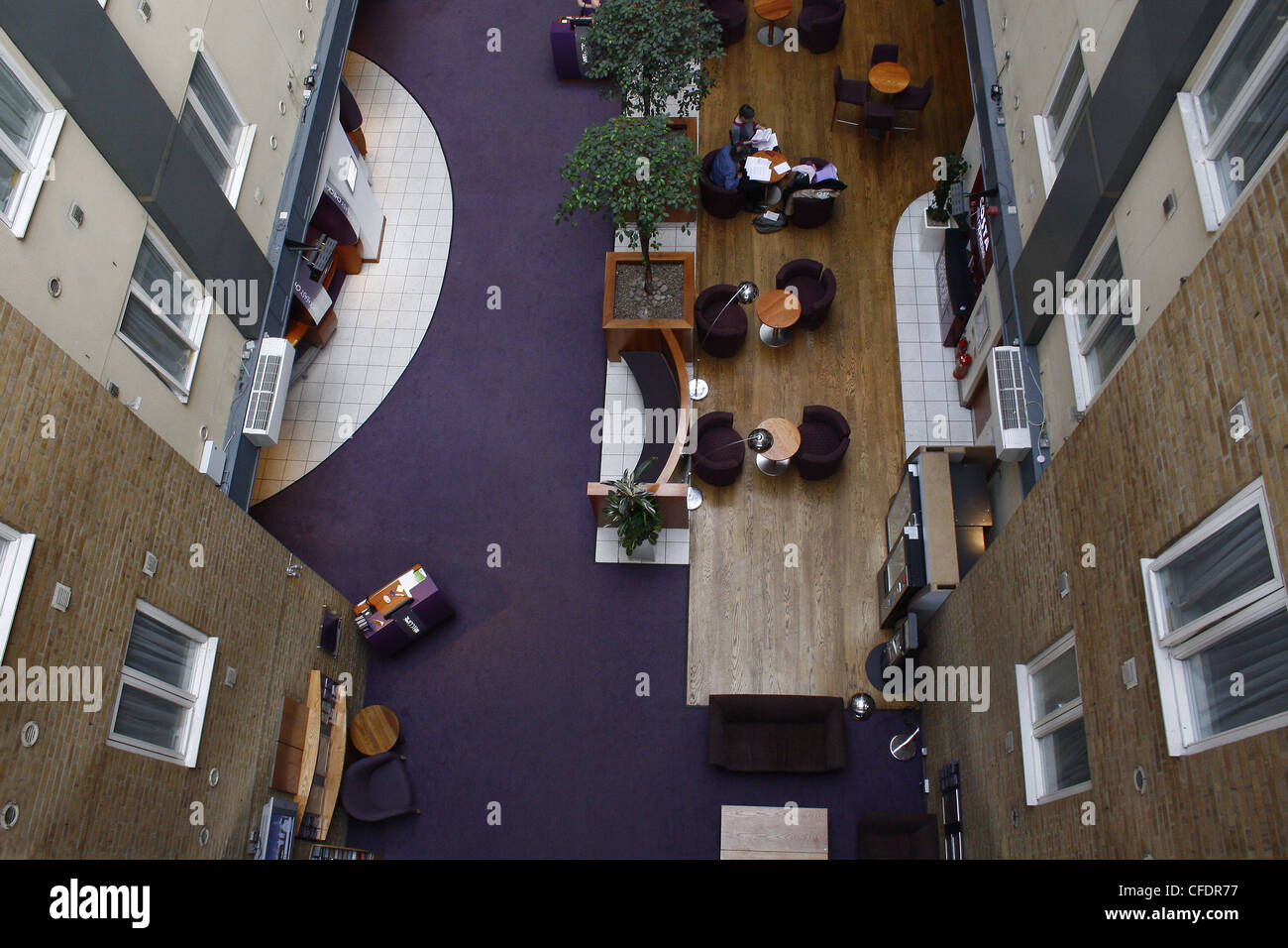 Reception Area Of Premier Inn Kings Cross London N1 Stock Photo Alamy