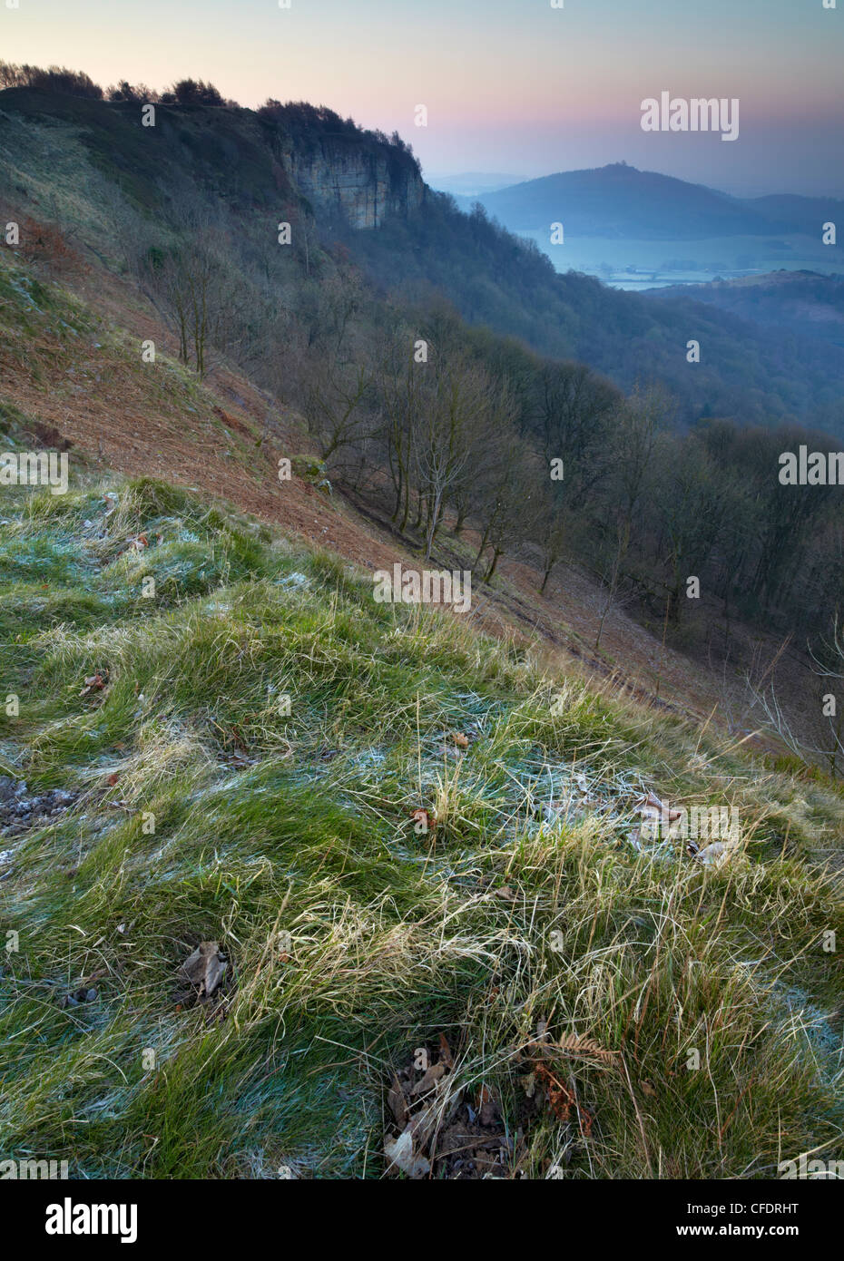 Dawn at Sutton Bank, North Yorkshire Moors, England, United Kingdom, Europe Stock Photo