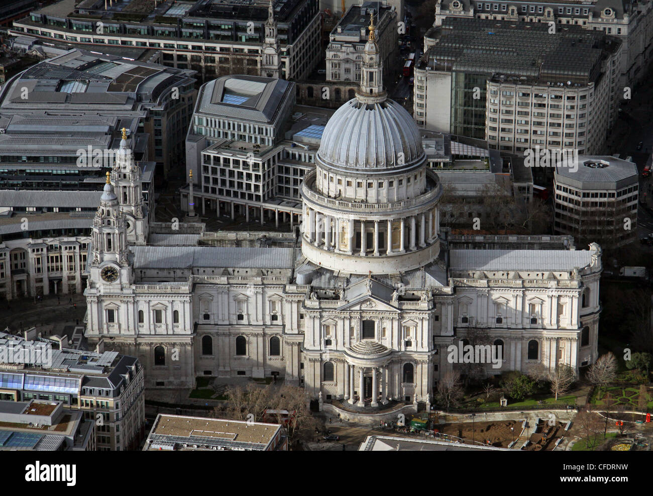 Aerial image of St Paul's Cathedral, London Stock Photo