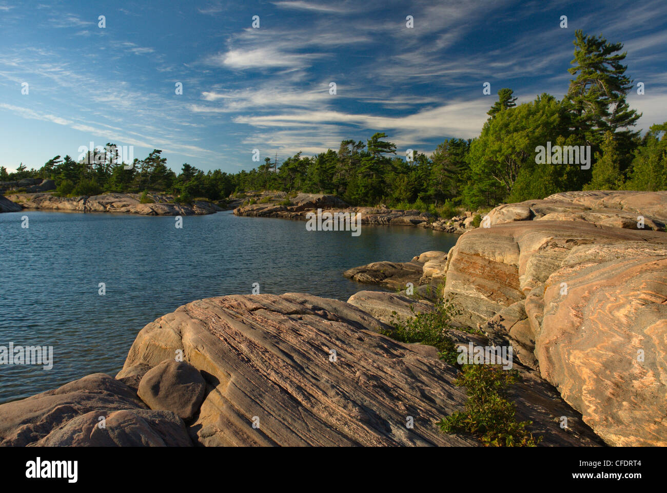 Snug Harbour, Franklin Island, Parry Sound, Geogian Bay, Lake Huron, Canadian Shield, Ontario, Canada Stock Photo