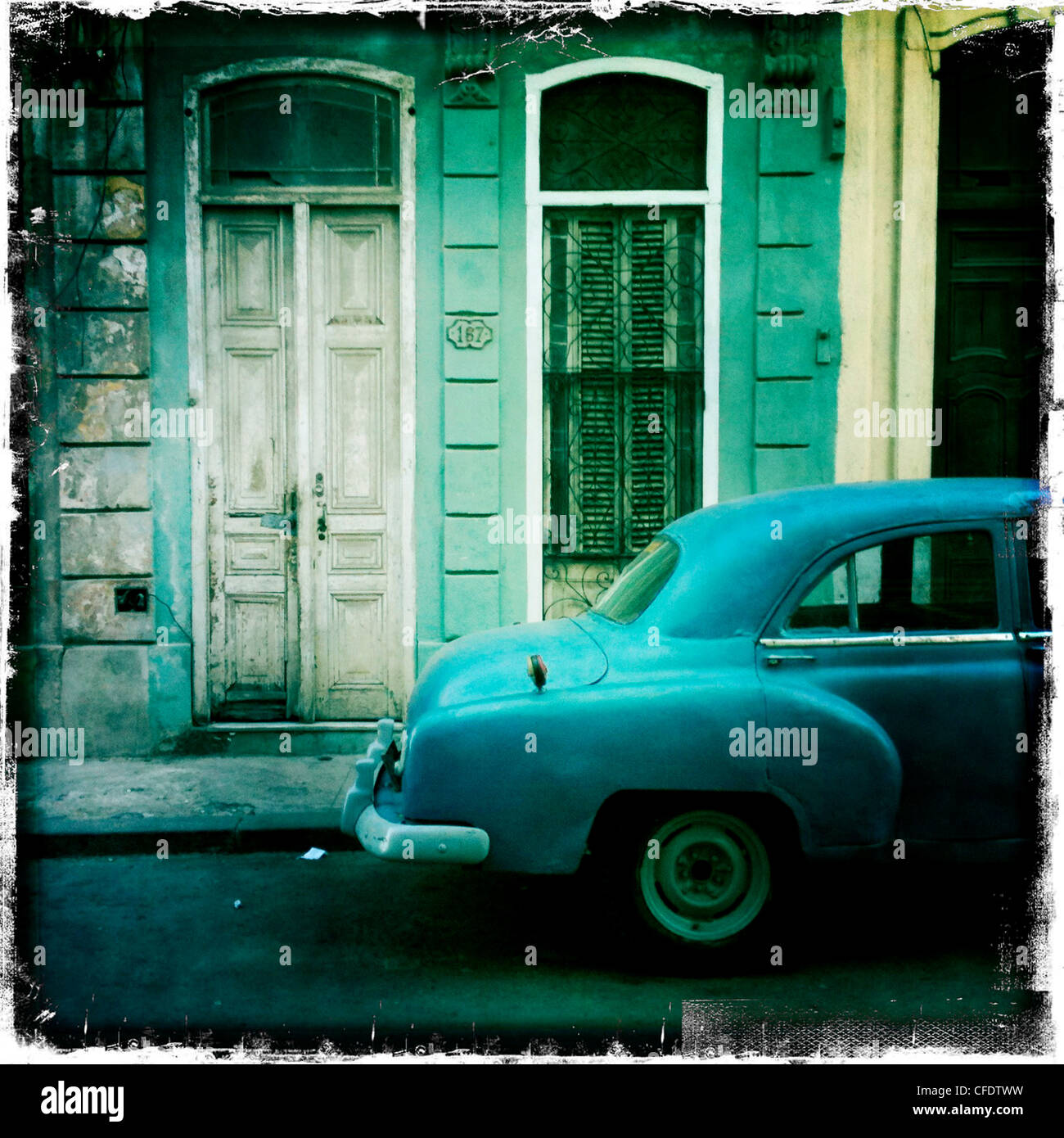Classic American car, Havana, Cuba, West Indies, Caribbean, Central America Stock Photo