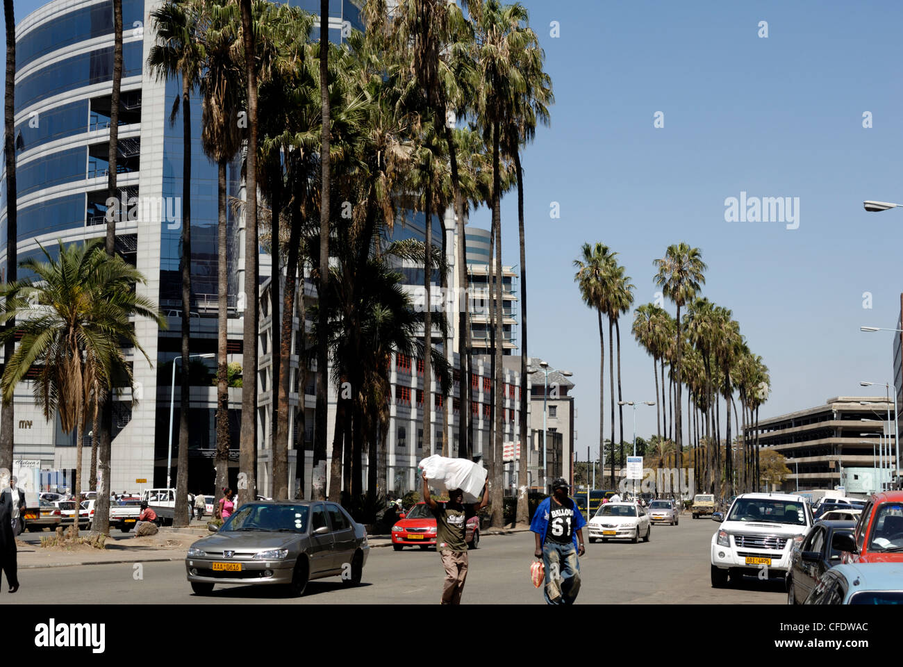 Town centre, Harare, Zimbabwe, Africa Stock Photo