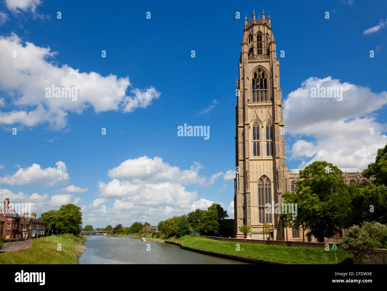 The Boston Stump, St. Bartolph's church, Wormgate, Boston, Lincolnshire, England, United Kingdom, Europe Stock Photo