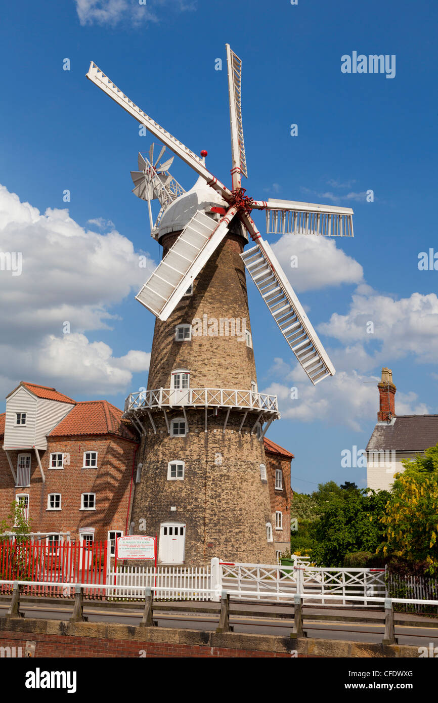 The Maud Foster Windmill, Skirbeck, Boston, Lincolnshire, England, UK Stock Photo