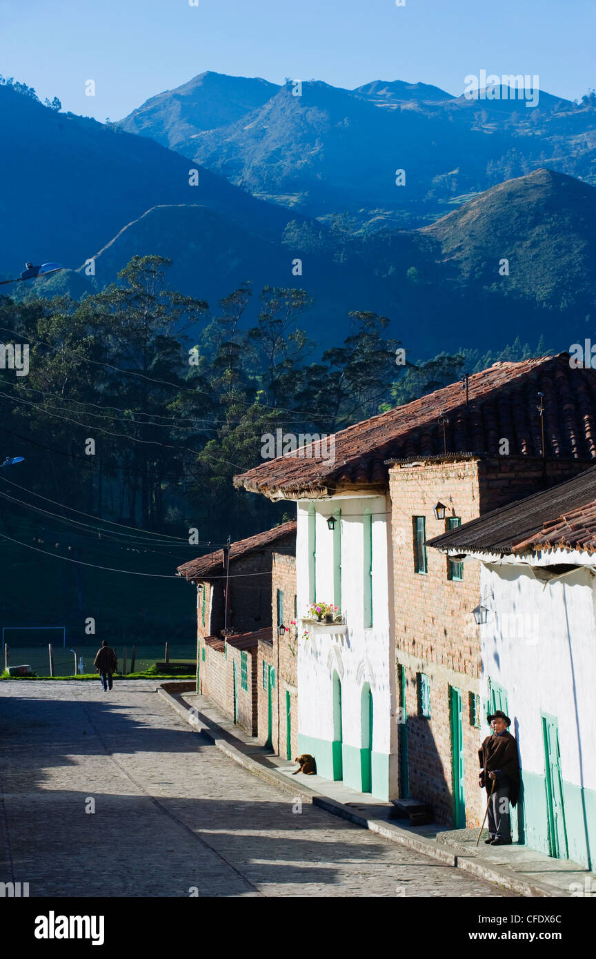 Village houses in El Cocuy, Colombia, South America Stock Photo