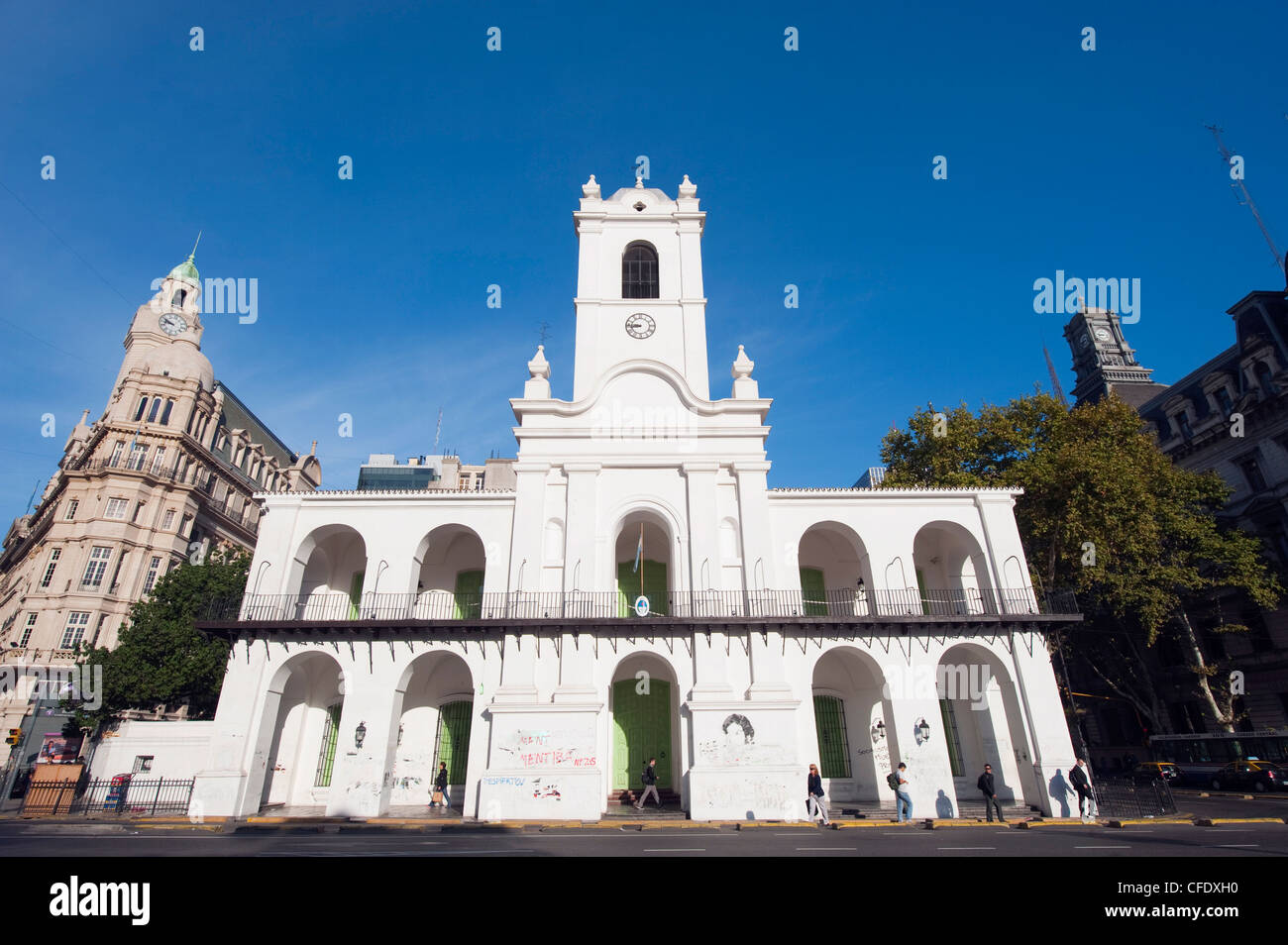 Church in Plaza de Mayo, Buenos Aires, Argentina, South America Stock Photo