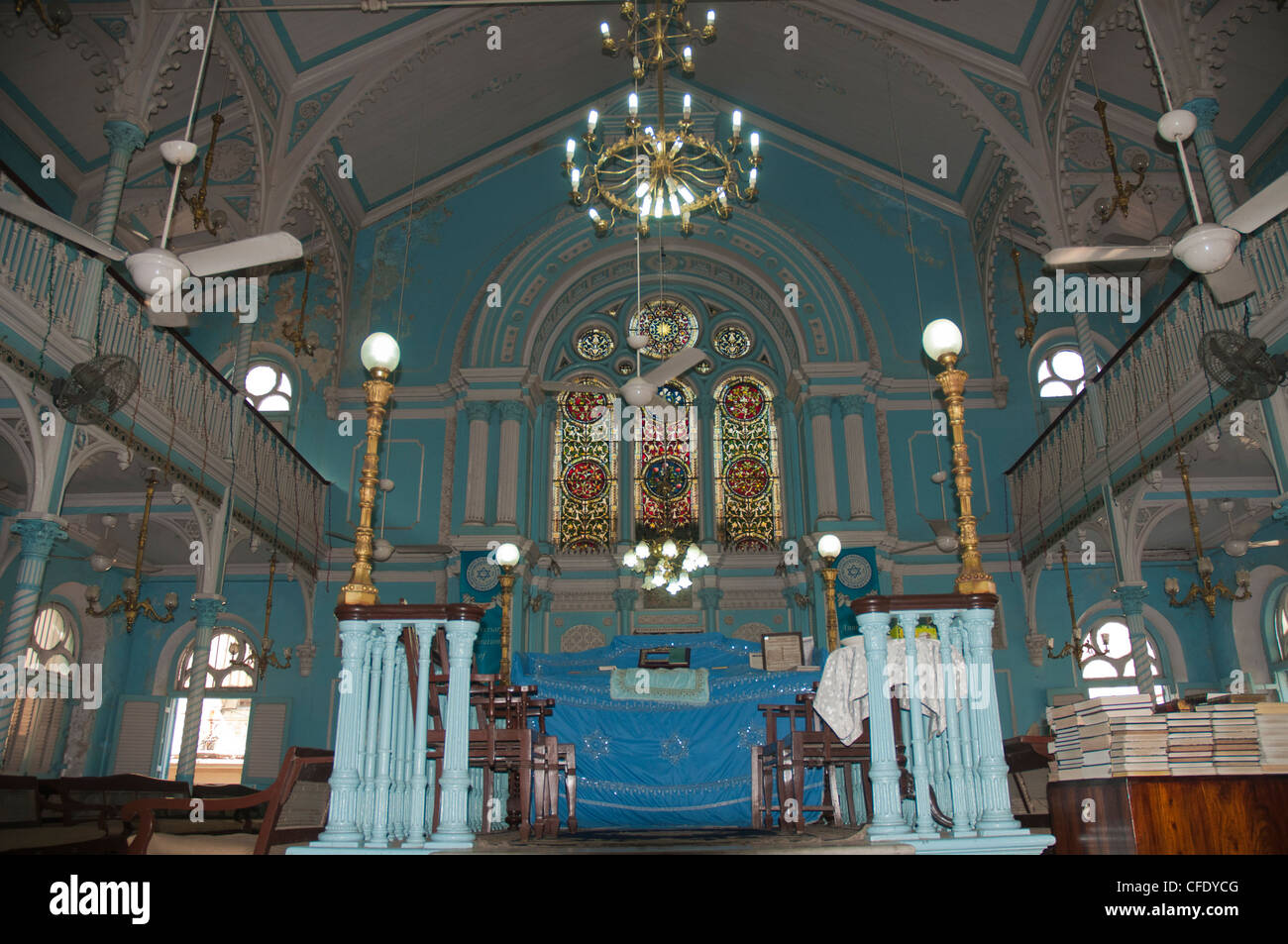 The 1885 Knesset Eliyahoo or Knesset Eliyahu Synagogue in the Fort district of Mumbai, India Stock Photo