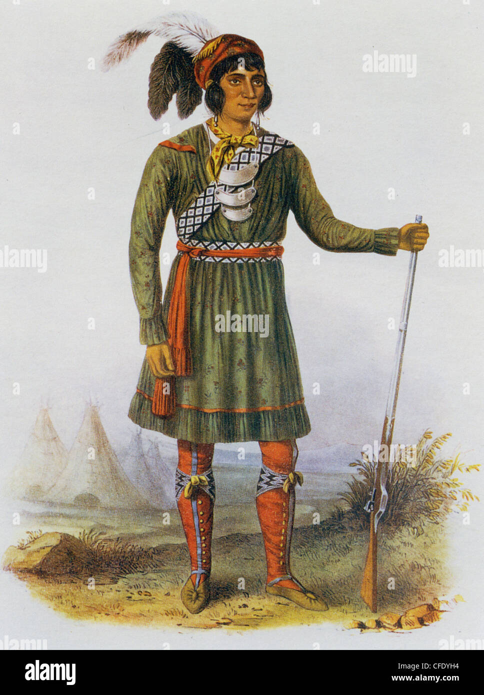 OSCEOLA (1804-1838) prominent leader of the Seminoles in their Second War against the US government Stock Photo
