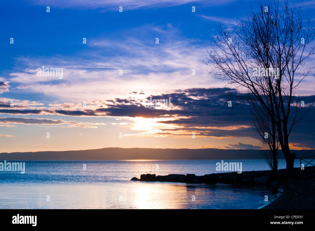 Lake of Bolsena, Bolsena, Viterbo Province, Latium, Italy, Europe Stock Photo