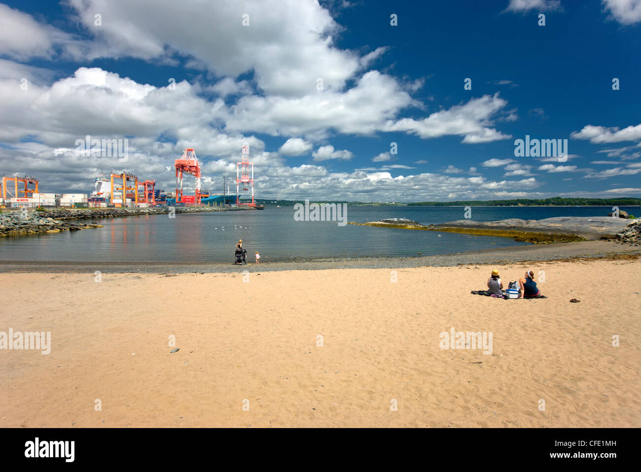 Beach, Point Pleasant Park, Halifax, Nova Scotia, Canada Stock Photo