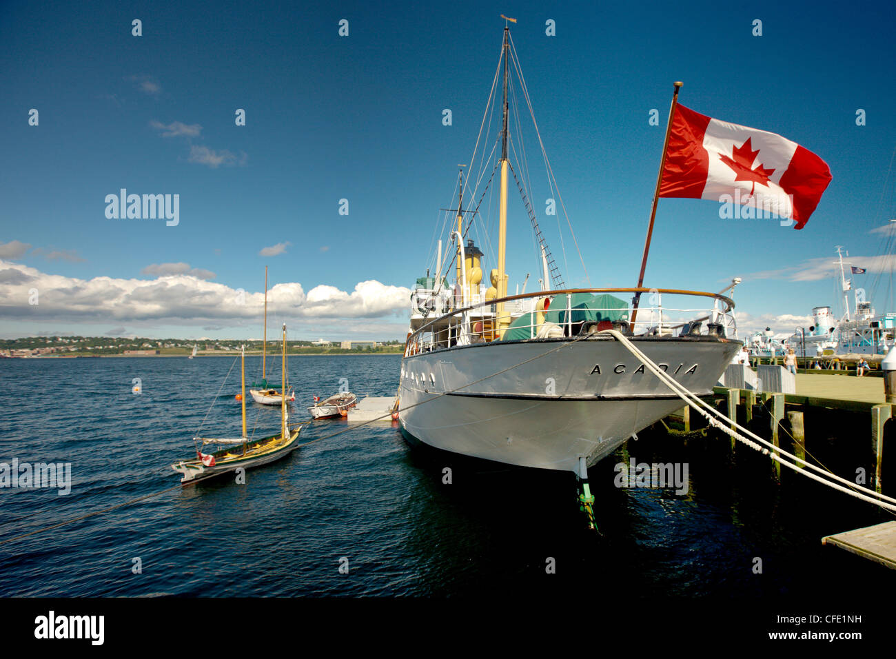 Historic ship Acadia, Martime Museum of the Atlantic, Halifax waterfront, Nova Scotia, Canada Stock Photo