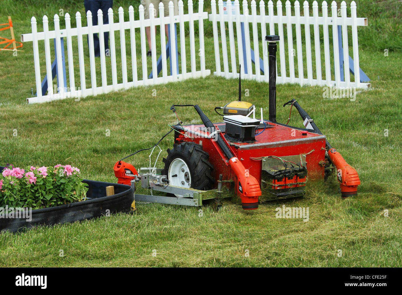 Experimental Robotic Lawn Mower by team Miami University. Stock Photo