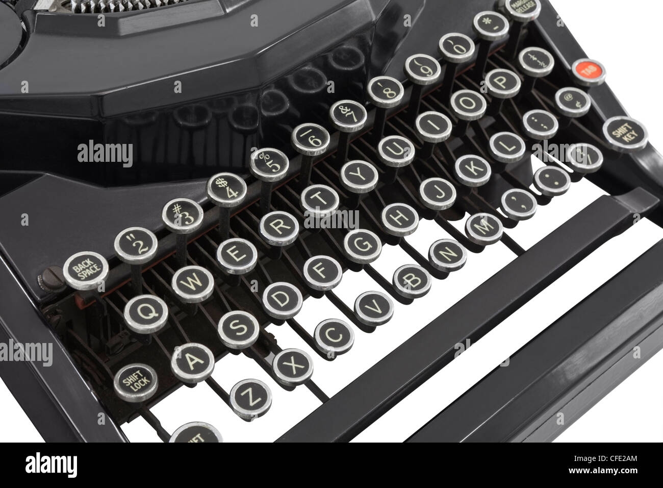 Vintage typewriter keys isolated on white Stock Photo Alamy