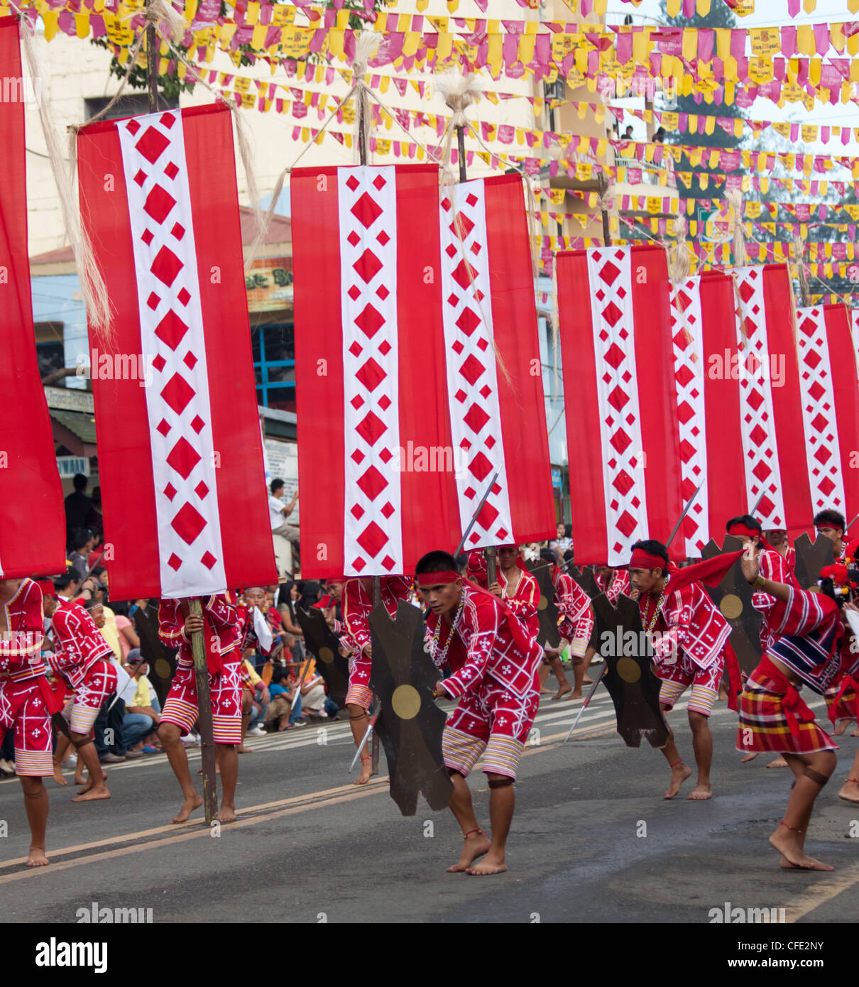 Largest & biggest gathering of native cultural tribes in the province  and highlighted with Ethnic street dancing competition. Stock Photo