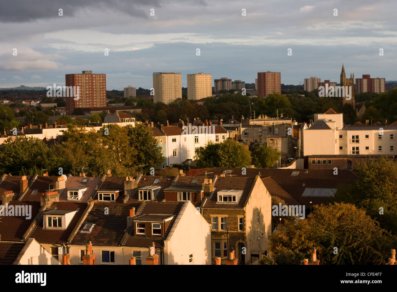 Grey sky in Montpelier, Bristol Stock Photo