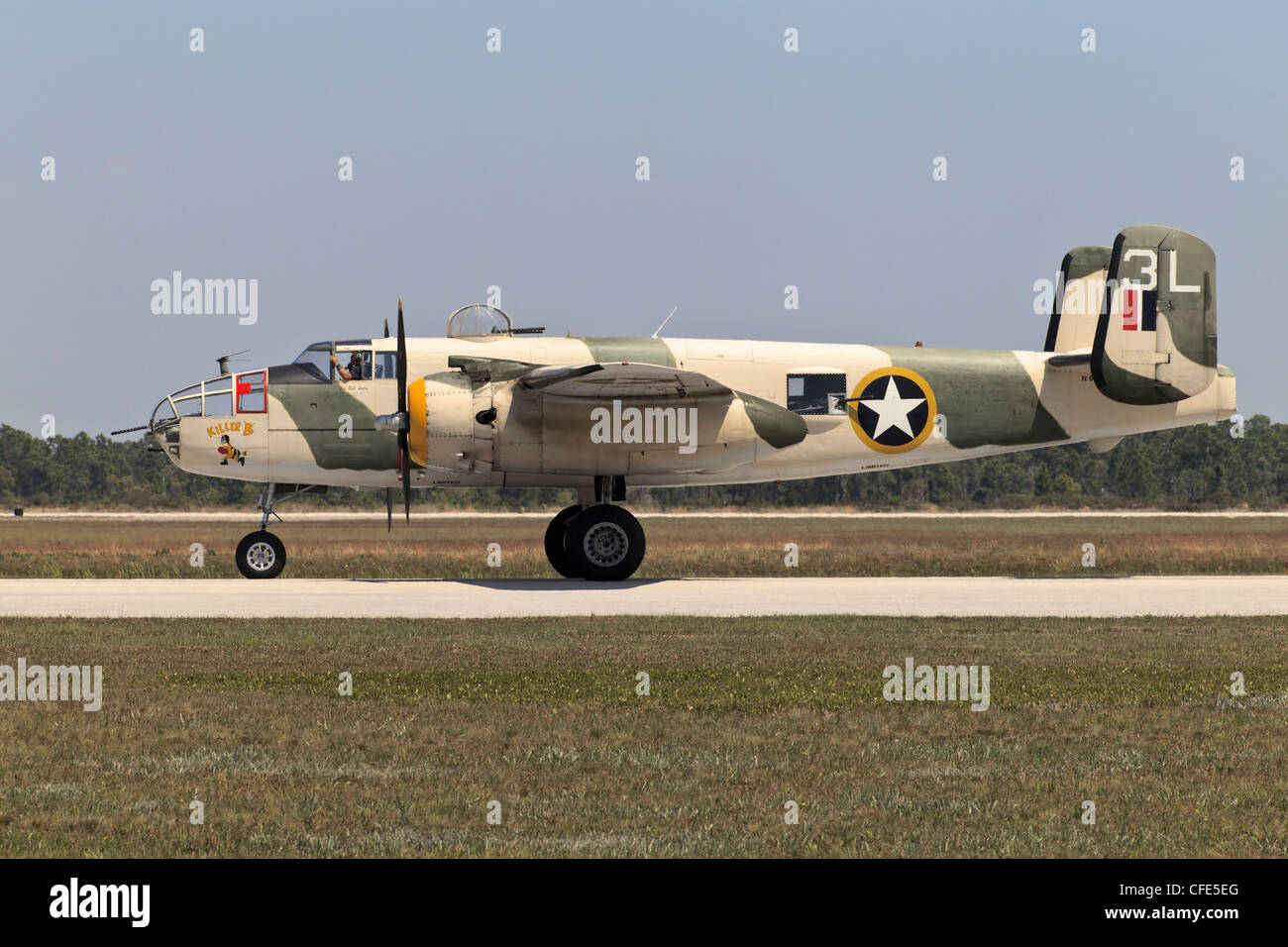 A world war two North American B25 Mitchell bomber Stock Photo