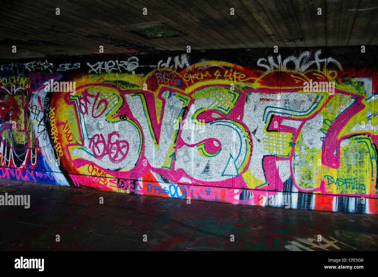 Graffiti, Graffiti,Drawings,Spray Paint,Area used for Skate Boarding