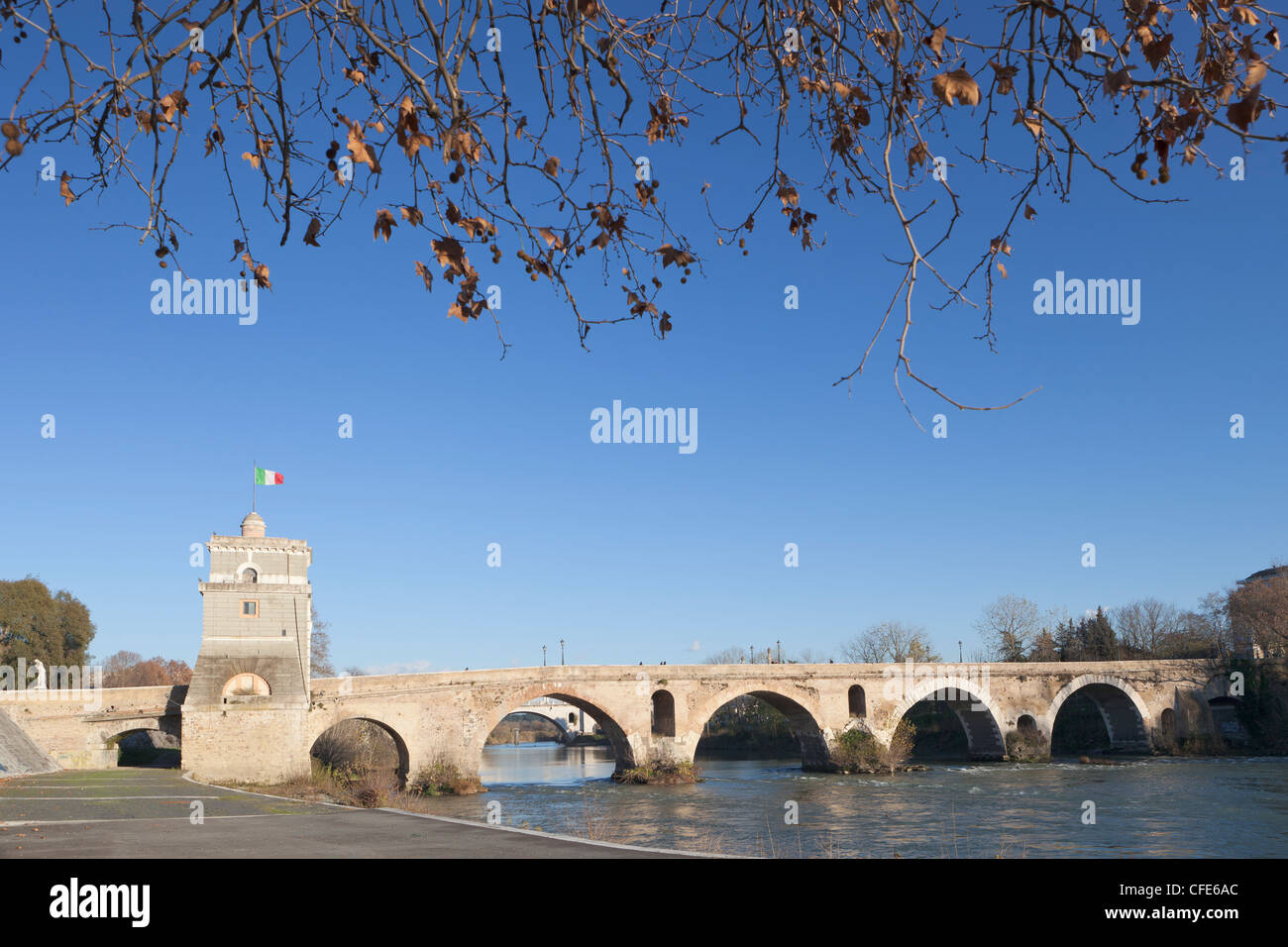 Milvian bridge, ponte milvio, Rome, Italy Stock Photo