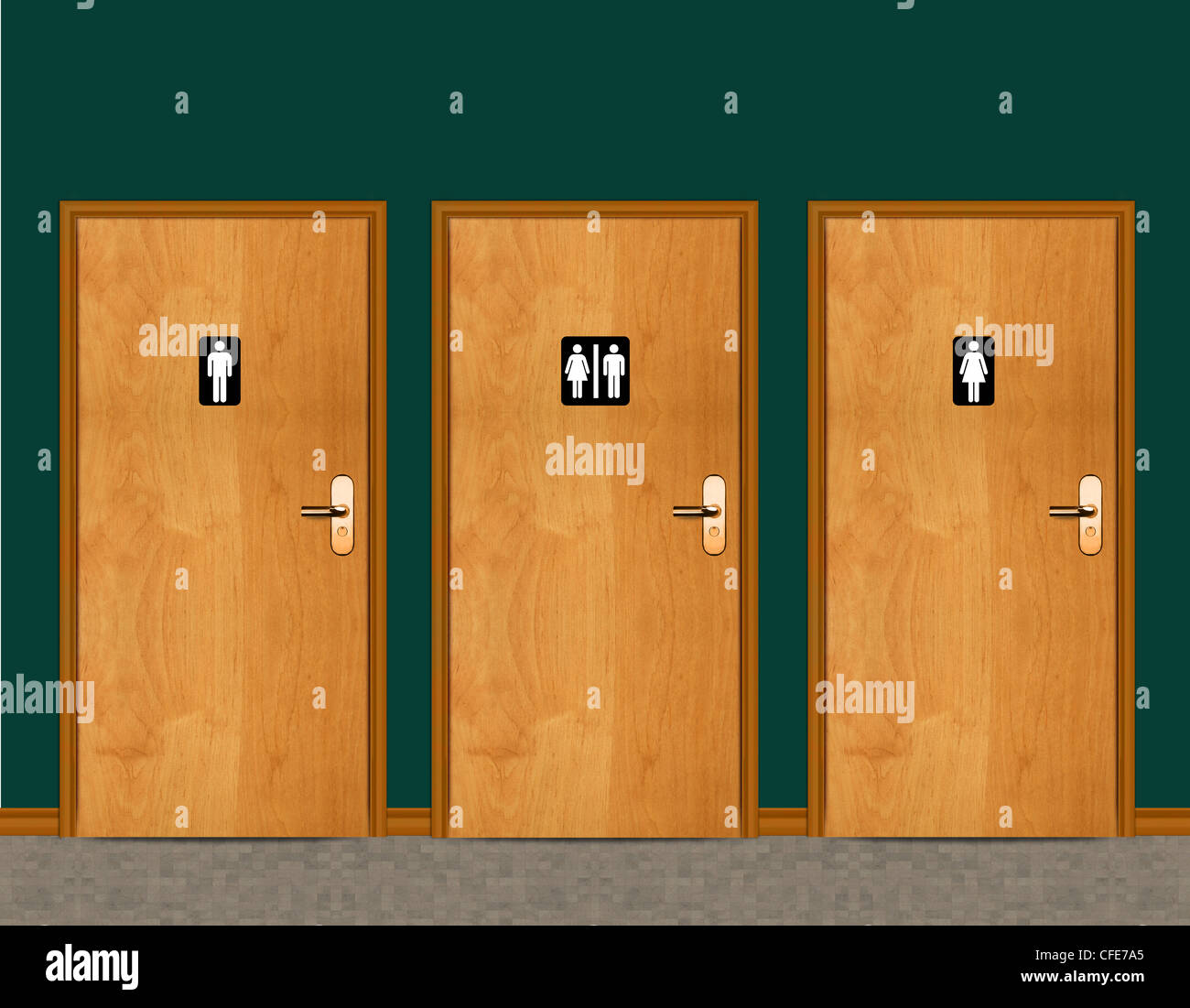 Sign of public toilets WC on wooden door Stock Photo Alamy