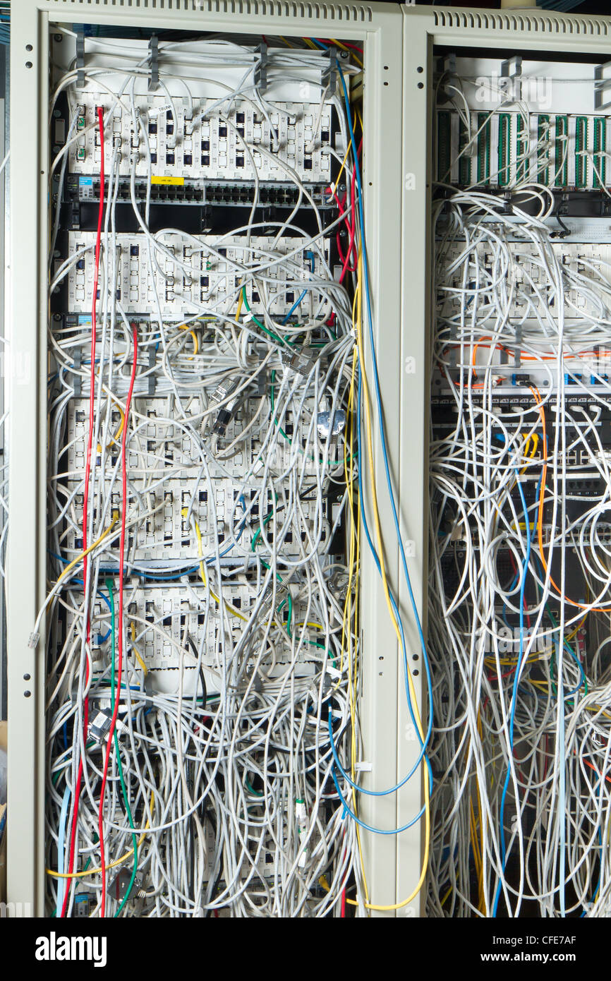 Concept of network infrastructure with cables Stock Photo Alamy